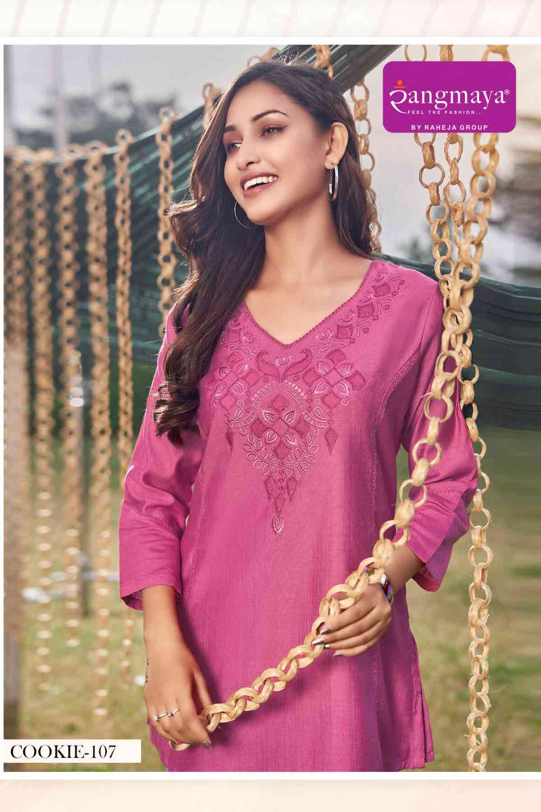 Cookie By Rangmaya Rayon Tunic Ladies Top Wholesale Market In Surat